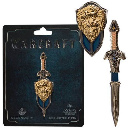 Warcraft Lothar Sword and Shield Dual Pin